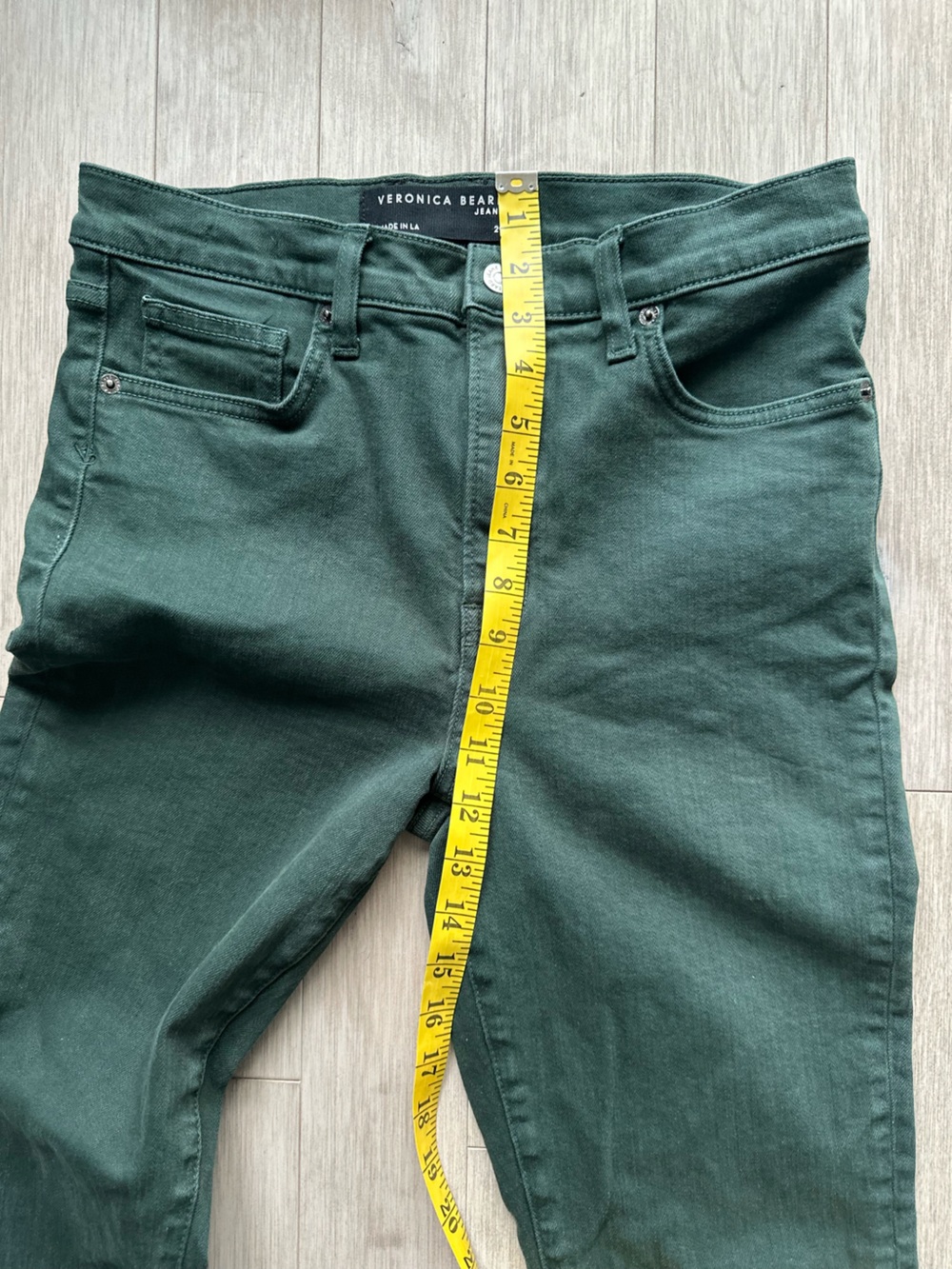 Veronica Beard Debbie High Rise Dark Green Skinny Jeans Size 29 - Picture 9 of 12